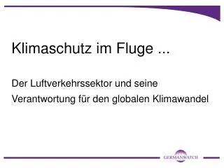 klimaschutz im fluge