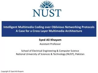Syed Ali Khayam Assistant Professor