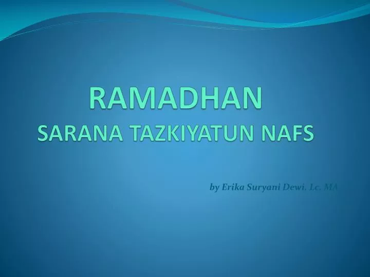 ramadhan sarana tazkiyatun nafs