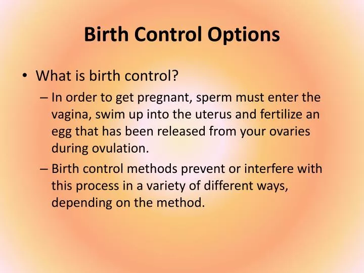 birth control options