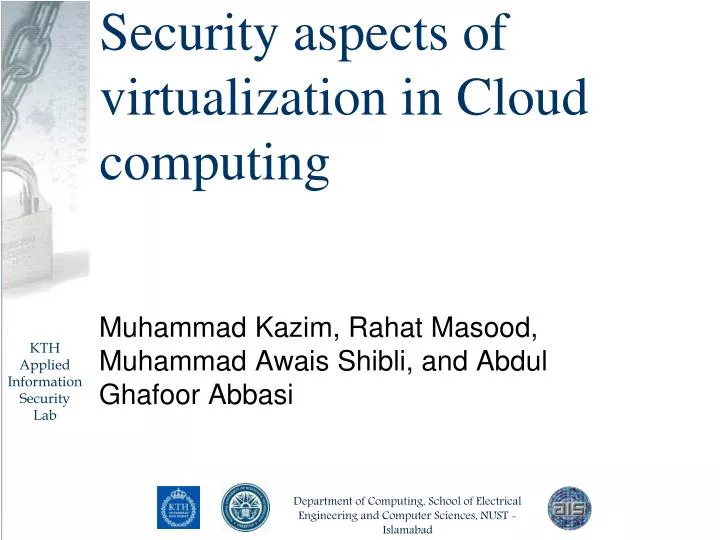 security aspects of virtualization in cloud computing