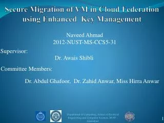 Secure Migration of VM in Cloud Federation using Enhanced Key Management