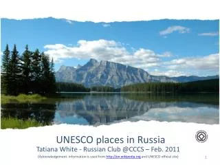 UNESCO places in Russia