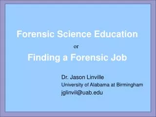 Forensic Science Education