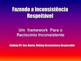 fazendo a inconsist ncia respeit vel
