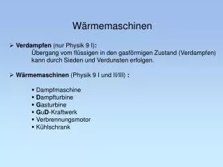 w rmemaschinen