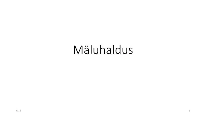 m luhaldus