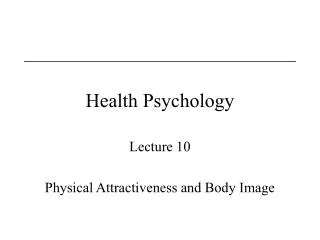 Health Psychology