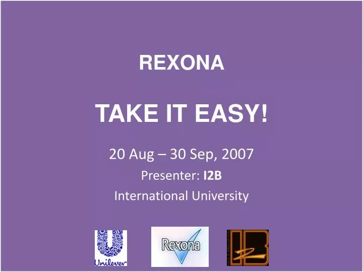 rexona take it easy