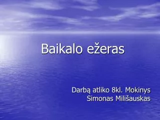 baikalo e eras