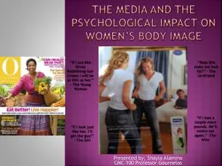 the media and the psychological impact on women’s body image