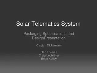 Solar Telematics System