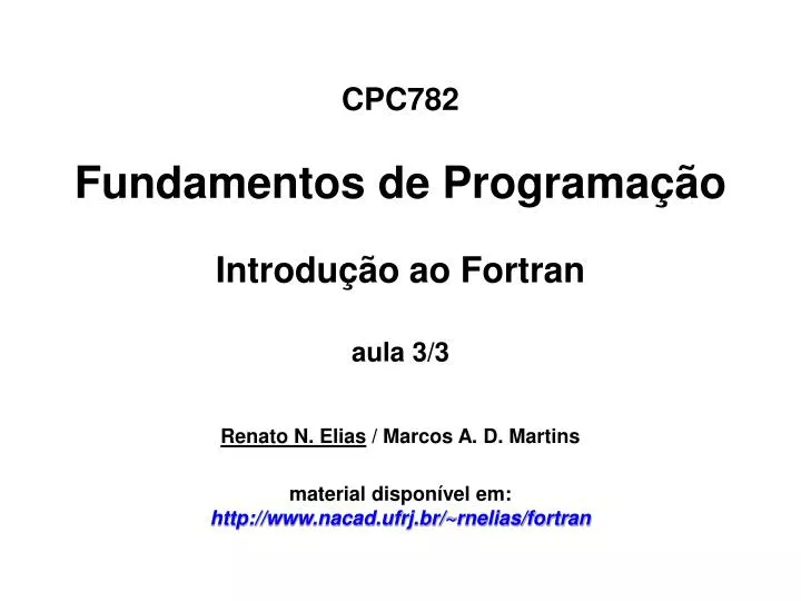 cpc782 fundamentos de programa o