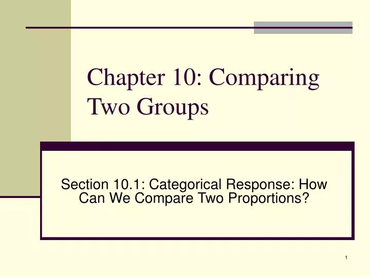 chapter 10 comparing two groups
