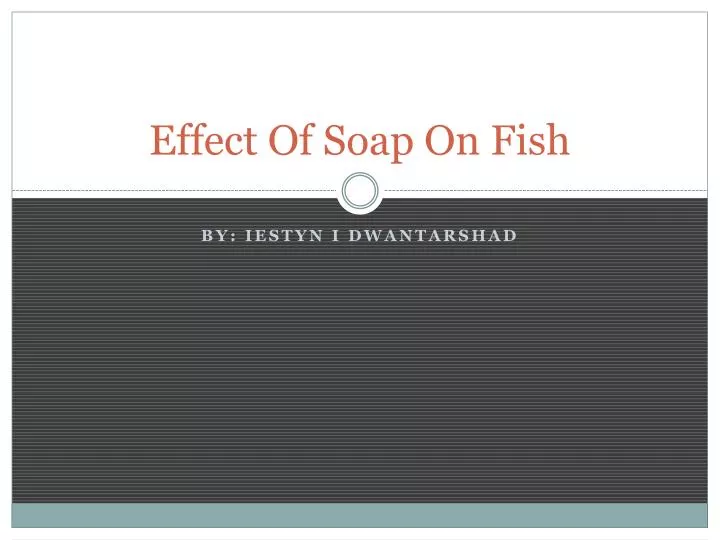 effect of soap on fish