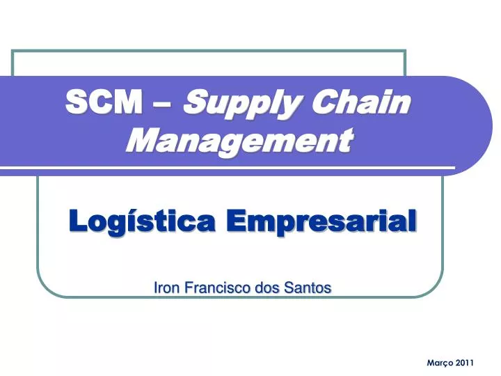 scm supply chain management