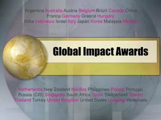 Global Impact Awards