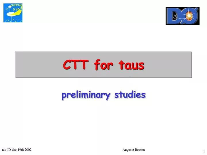 ctt for taus
