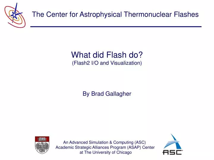 what did flash do flash2 i o and visualization