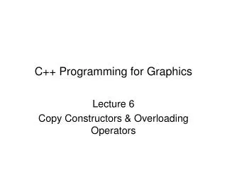 C++ Programming for Graphics