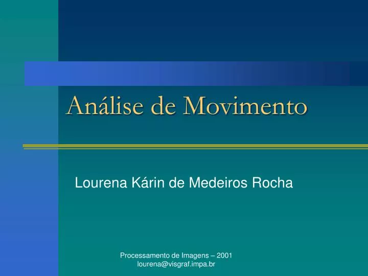 an lise de movimento