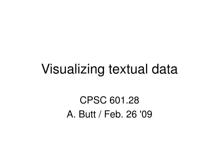 visualizing textual data