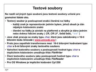 textov soubory