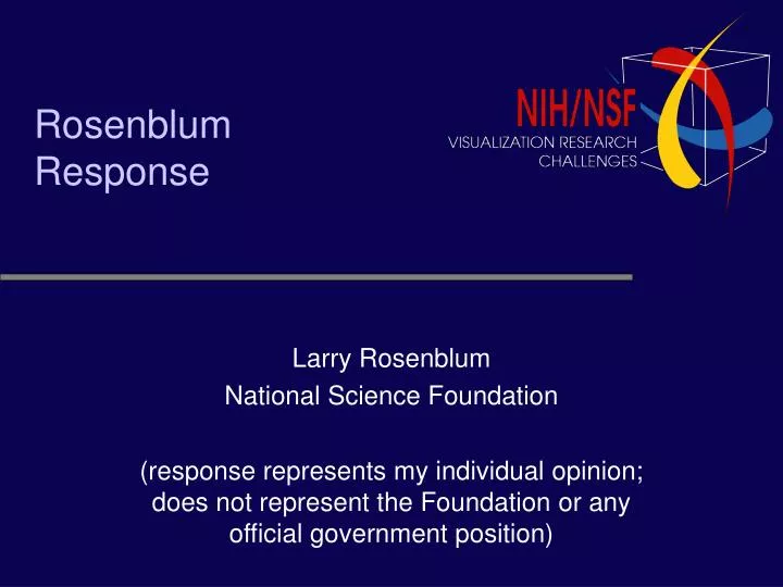 rosenblum response