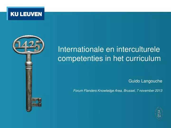 internationale en interculturele competenties in het curriculum