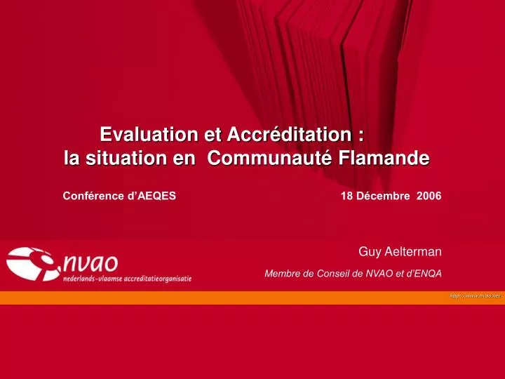 evaluation et accr ditation la situation en communaut flamande