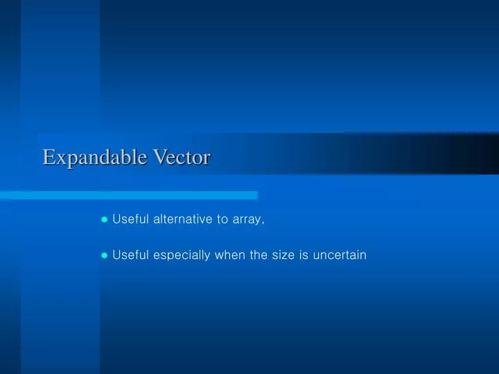 expandable vector