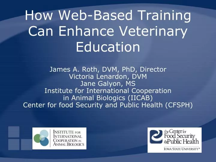 how web based training can enhance veterinary education