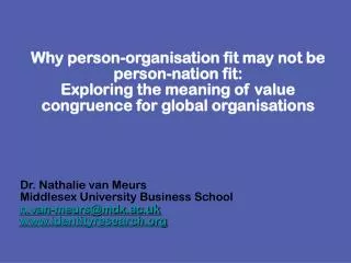 Why person-organisation fit may not be person-nation fit: