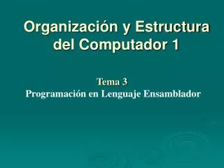 organizaci n y estructura del computador 1