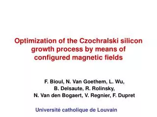 Optimization of the Czochralski silicon growth process by means of configured magnetic fields