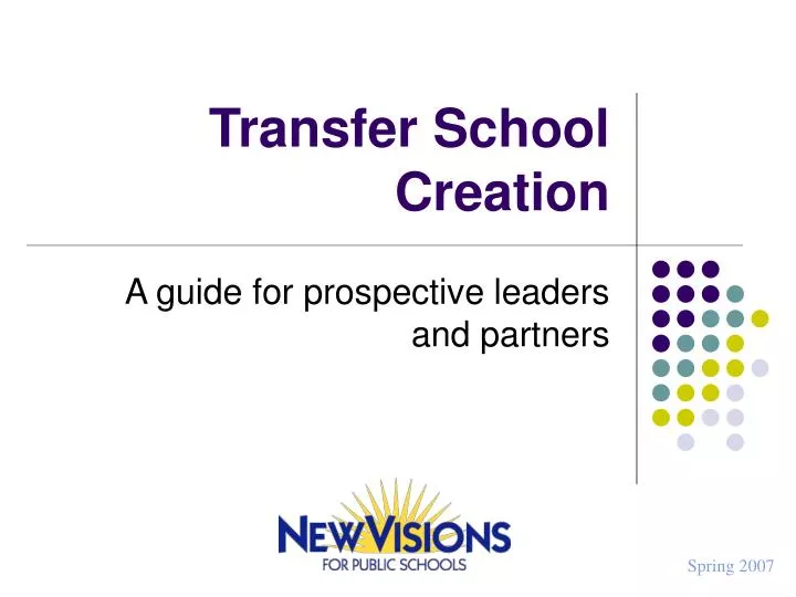 transfer school creation