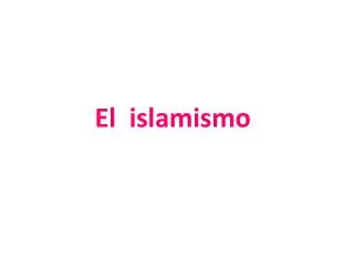 PPT - O Islamismo PowerPoint Presentation, Free Download - ID:2643179