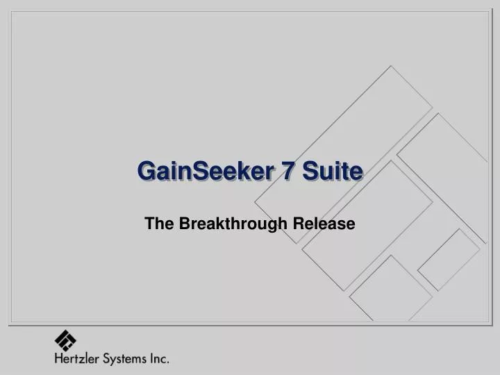 gainseeker 7 suite