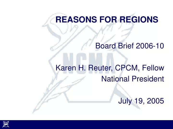 reasons for regions