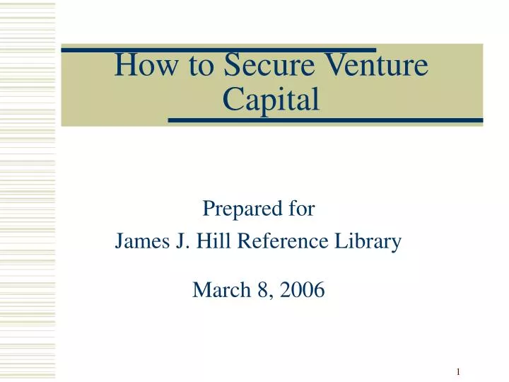 prepared for james j hill reference library march 8 2006