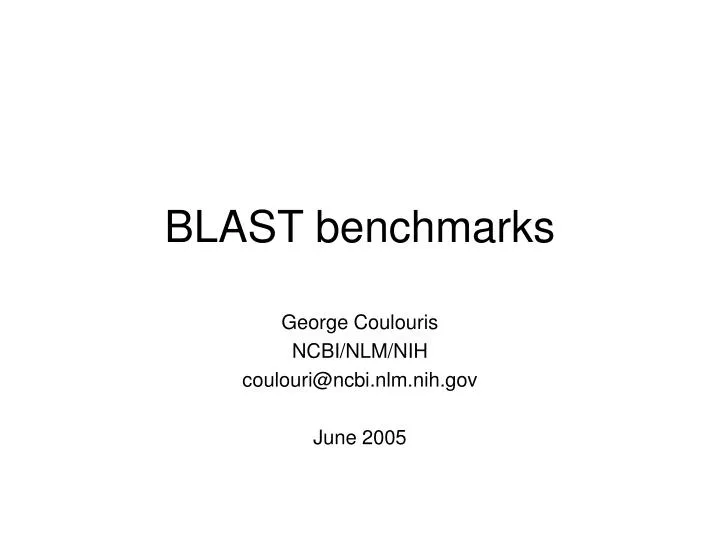 blast benchmarks