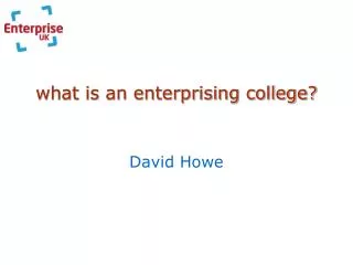 what is an enterprising college?