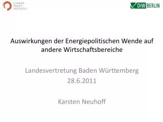 Auswirkungen der Energiepolitischen Wende auf andere Wirtschaftsbereiche