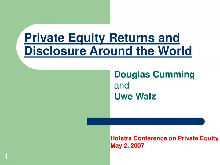 private equity returns and disclosure around the world