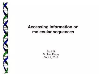 Accessing information on molecular sequences