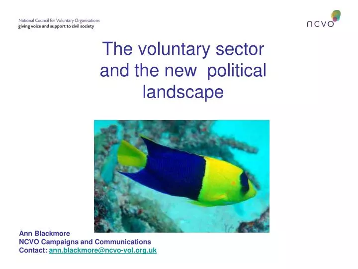 the voluntary sector and the new political landscape