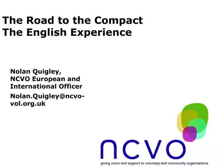 t he road to the compact the english experience