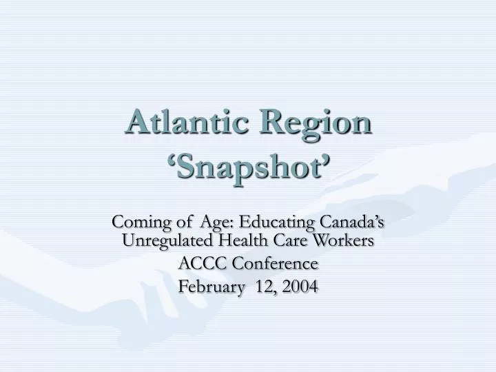 atlantic region snapshot
