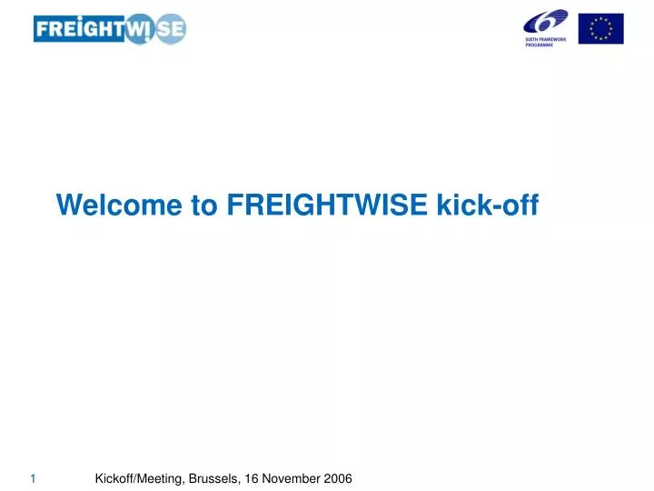 welcome to freightwise kick off