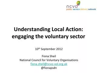 Understanding Local Action: engaging the voluntary sector